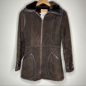 Vintage Brown Suede Coat